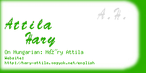 attila hary business card